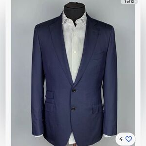 Suitsupply blazer dark blue Sz 38 mens Sienna Ticket Pocket Inc Wool 130’S